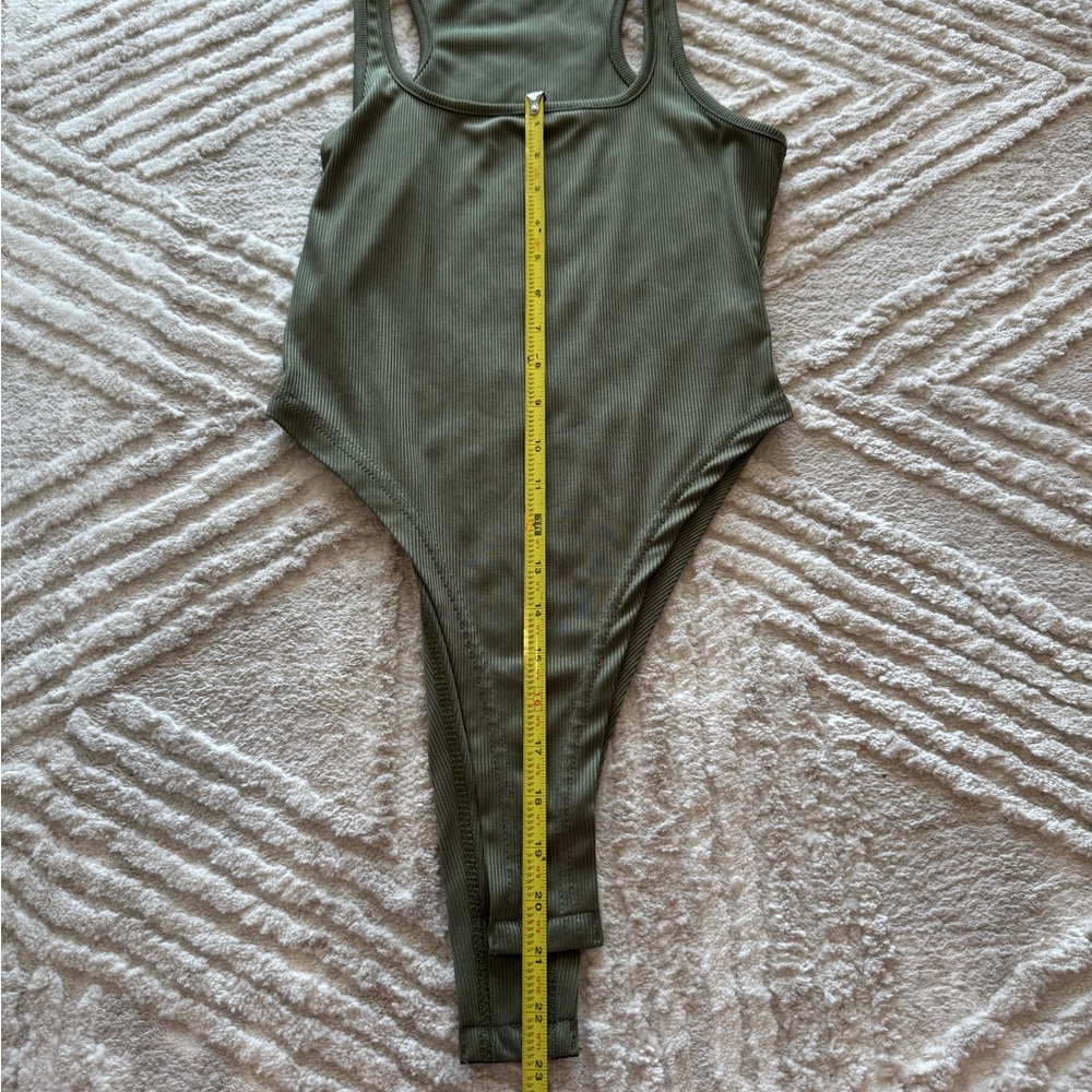Women’s Ribbed Racerback Bodysuit - Picture 2 of 3